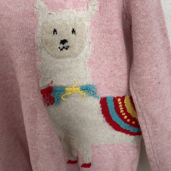Girls Tucker and Tate size 7 sweater pink with llama - Picture 5 of 5